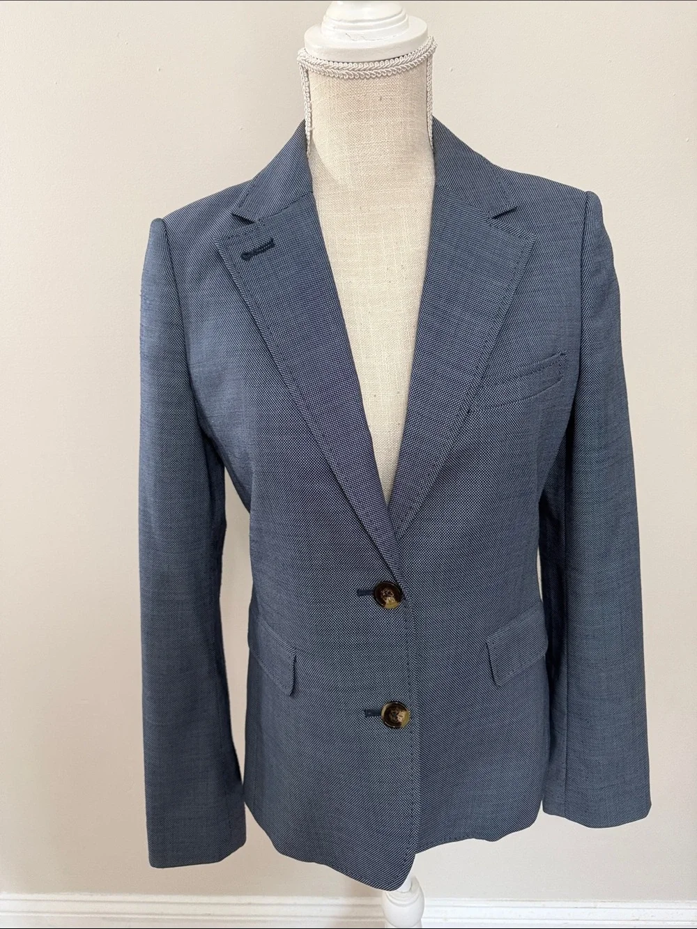 Tory Burch Navy Blue Tailored Blazer